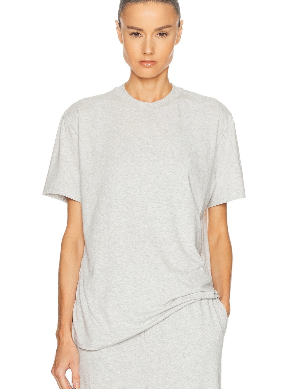 SKIMS boyfriend tee shirt - Heather Gray